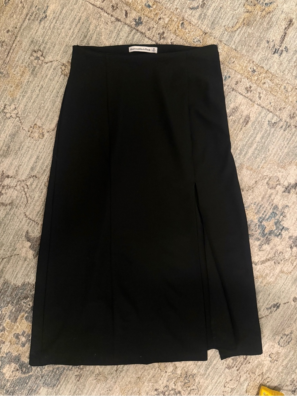 Abercrombie & Fitch Black Midi Skirt with Side Slit
